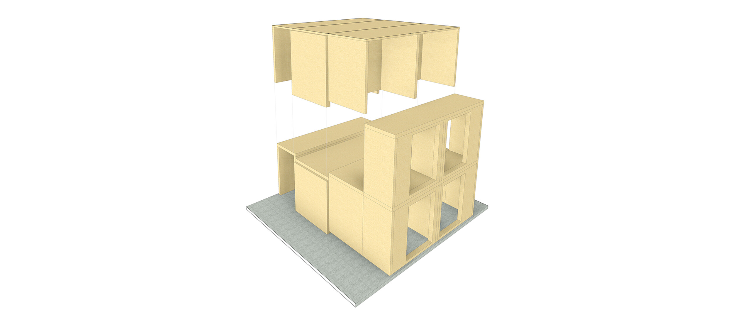CLTユニット工法概念図